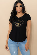 Load image into Gallery viewer, Black Evil Eye T-shirt
