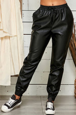 Load image into Gallery viewer, Faux Leather Joggers
