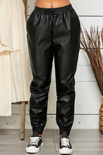 Load image into Gallery viewer, Faux Leather Joggers
